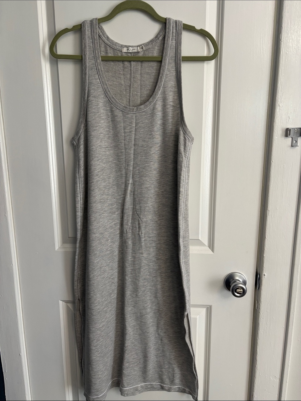 rag & bone Gray Ribbed Tank Dress
